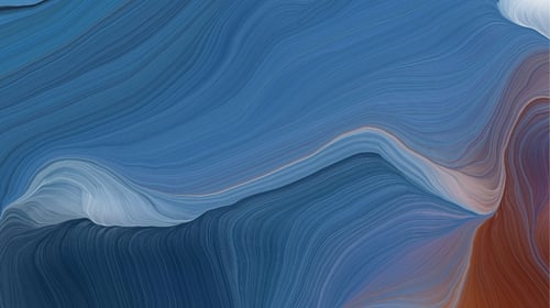Modern waves background design with teal blue, very dark blue and slate gray color. Blogpost about Exploitation vs Exploration in Innovation.