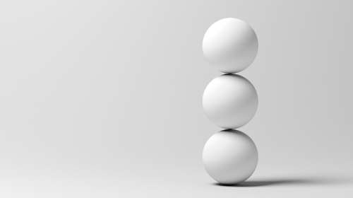 Three spheres stacked on top of one another. Blogpost talking about corporate social innovation.