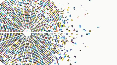 Abstract data vector illustration, blogpost about data driven innovation.