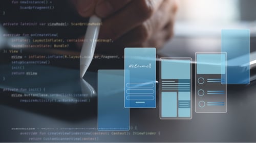 Designer planning application process, blogpost about digital prototyping tools