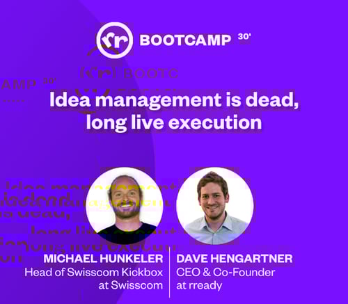 Event banner for webinar about idea execution