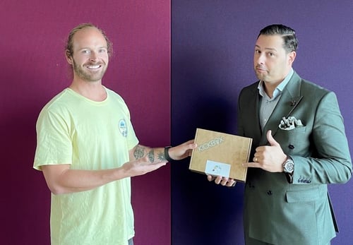 Photo of Michael Hunkeler and Ugur Cakim from Swisscom.