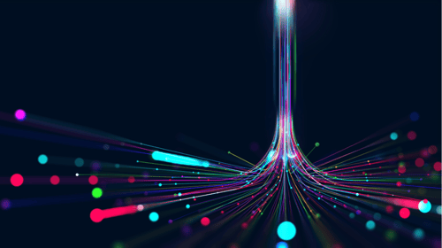 Futuristic Big data stream. Blogpost about the Innovation Funnel.