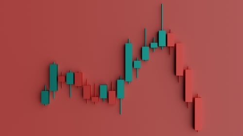 3d rendering of the concept of economic crises. Blogpost about innovation in economic crises.