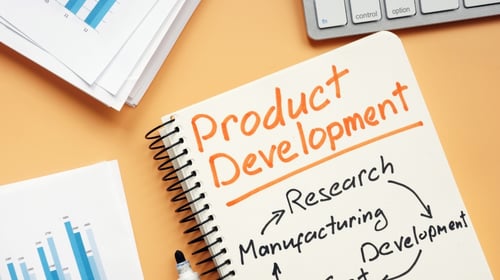 Product development plan on desk