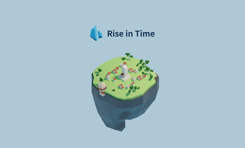'Rise in Time' MMO Game, screenshot of Application Home Screen.
