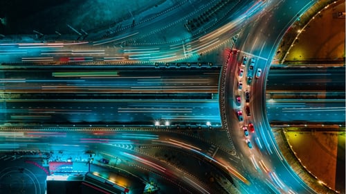 Road and Roundabout top view, Blogpost about AI and Innovation