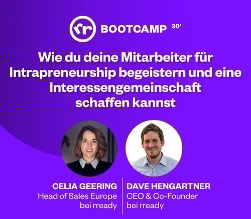 Event banner for webinar about engaging employees in intrapreneurship and creating a community