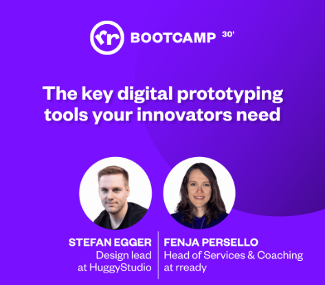 Event banner for webinar about digital prototyping tools for innovators