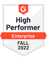 G2 Badge High Performer Enterprise 2022