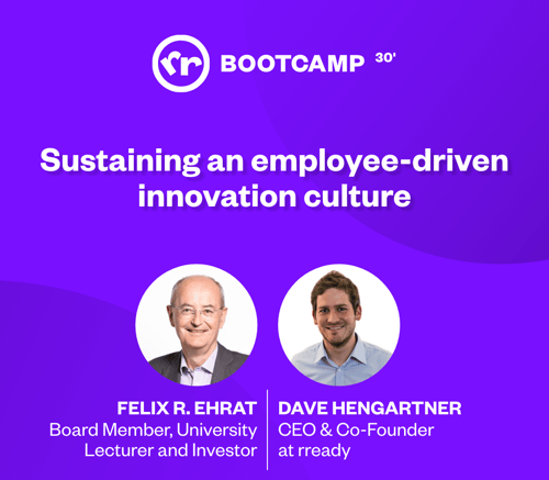 Event banner for webinar about sustaining an employee-driven innovation culture
