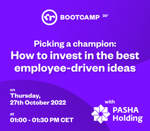 Event banner for webinar about investing in the best employee-driven ideas