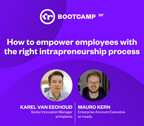 Webinar about empowering employees with the right intrapreneurship process and tools